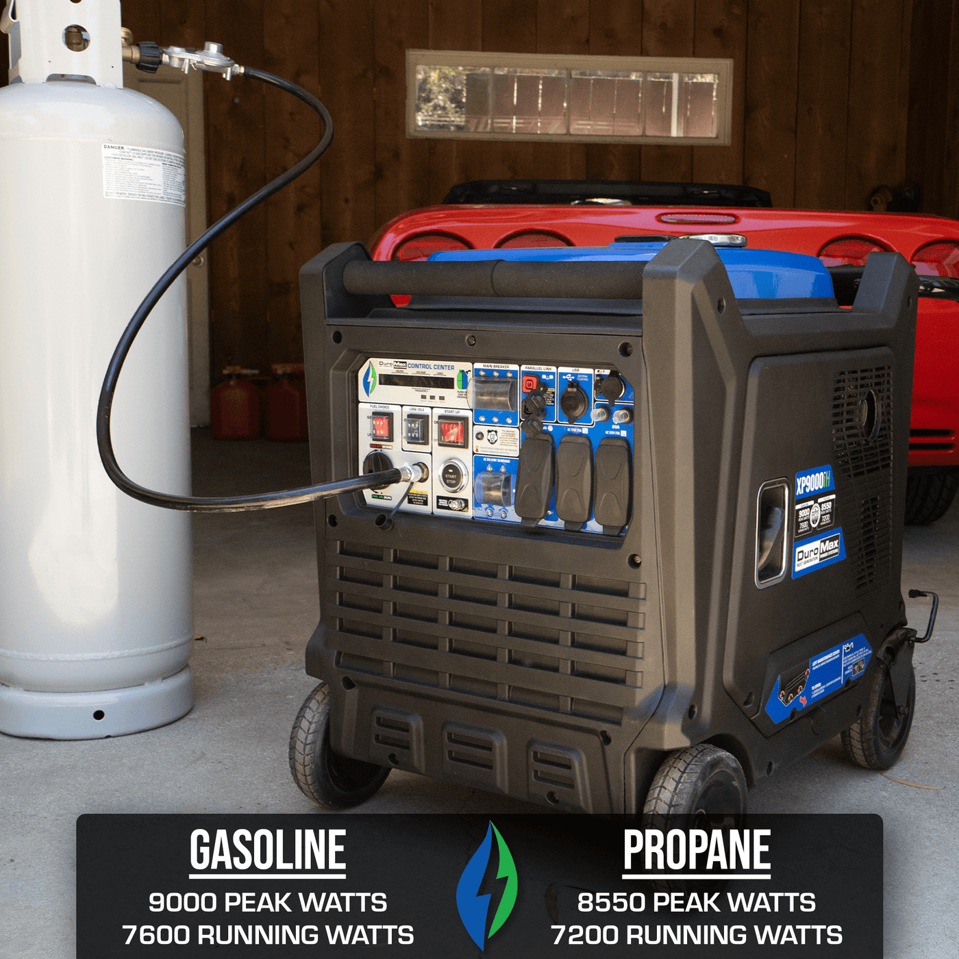 DuroMax XP9000iH 9,000 Watt Portable Dual Fuel Inverter Generator w/ CO Alert